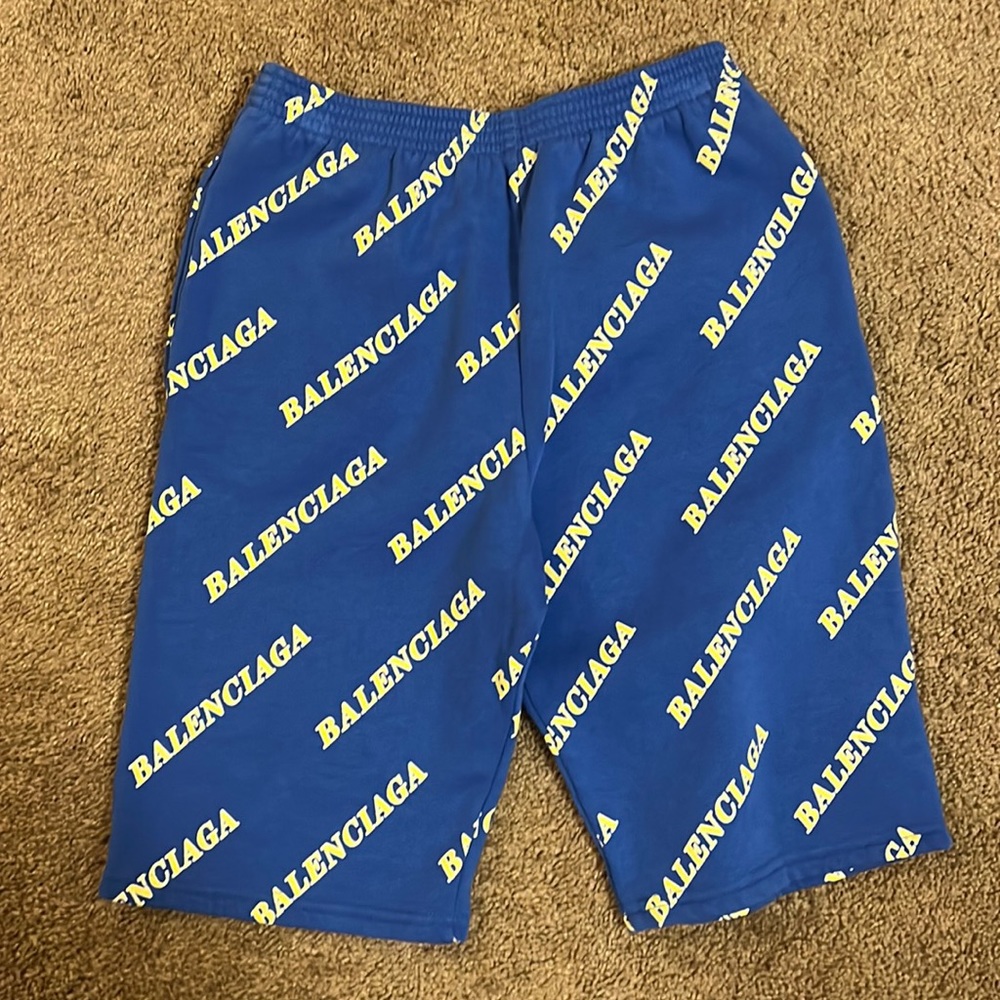 Kids Balenciaga logo shorts